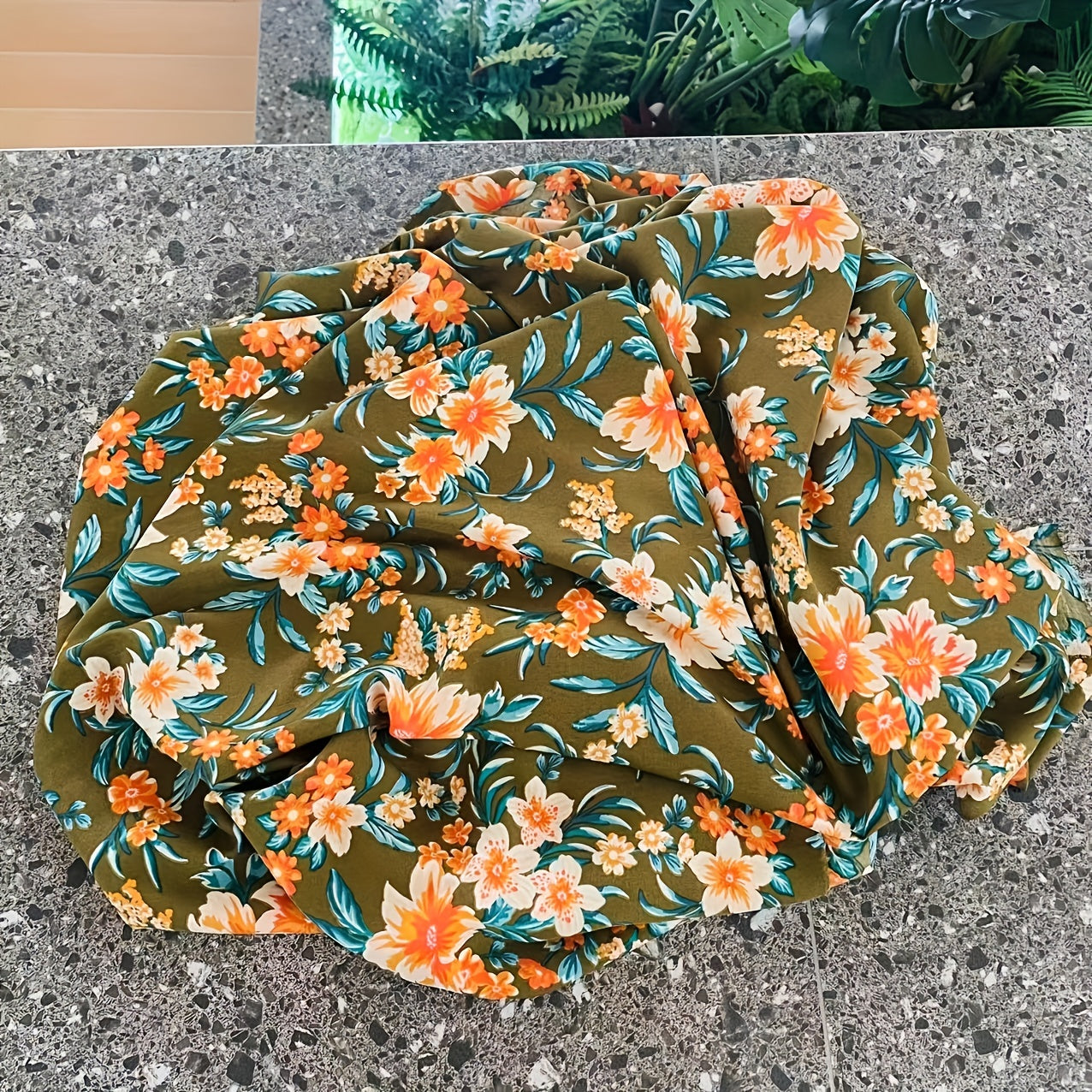 1pc Artificial Printing Halloween Christmas Big Flower Fabric DIY