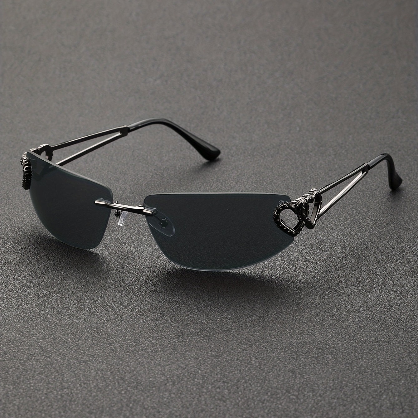 Y2K Heart Hollow Gradient UV400 Sun Shades