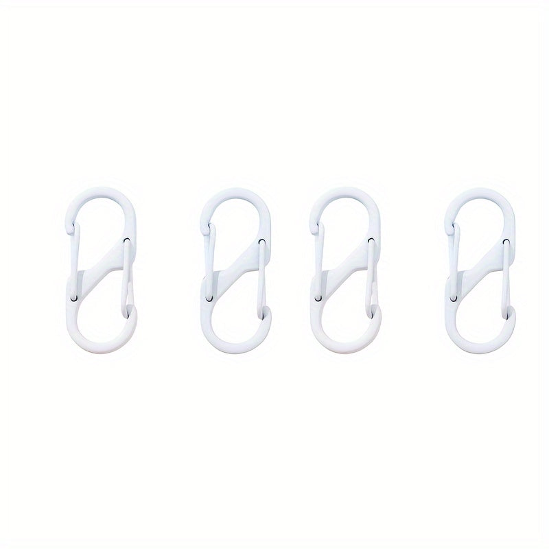 10pcs Solid Metal Keychain Buckle S-shaped Key Chain Carabiner