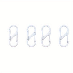 10pcs Solid Metal Keychain Buckle S-shaped Key Chain Carabiner