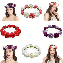 Bohemian Beach Style Flower Hair Hoop Bridal Hairband