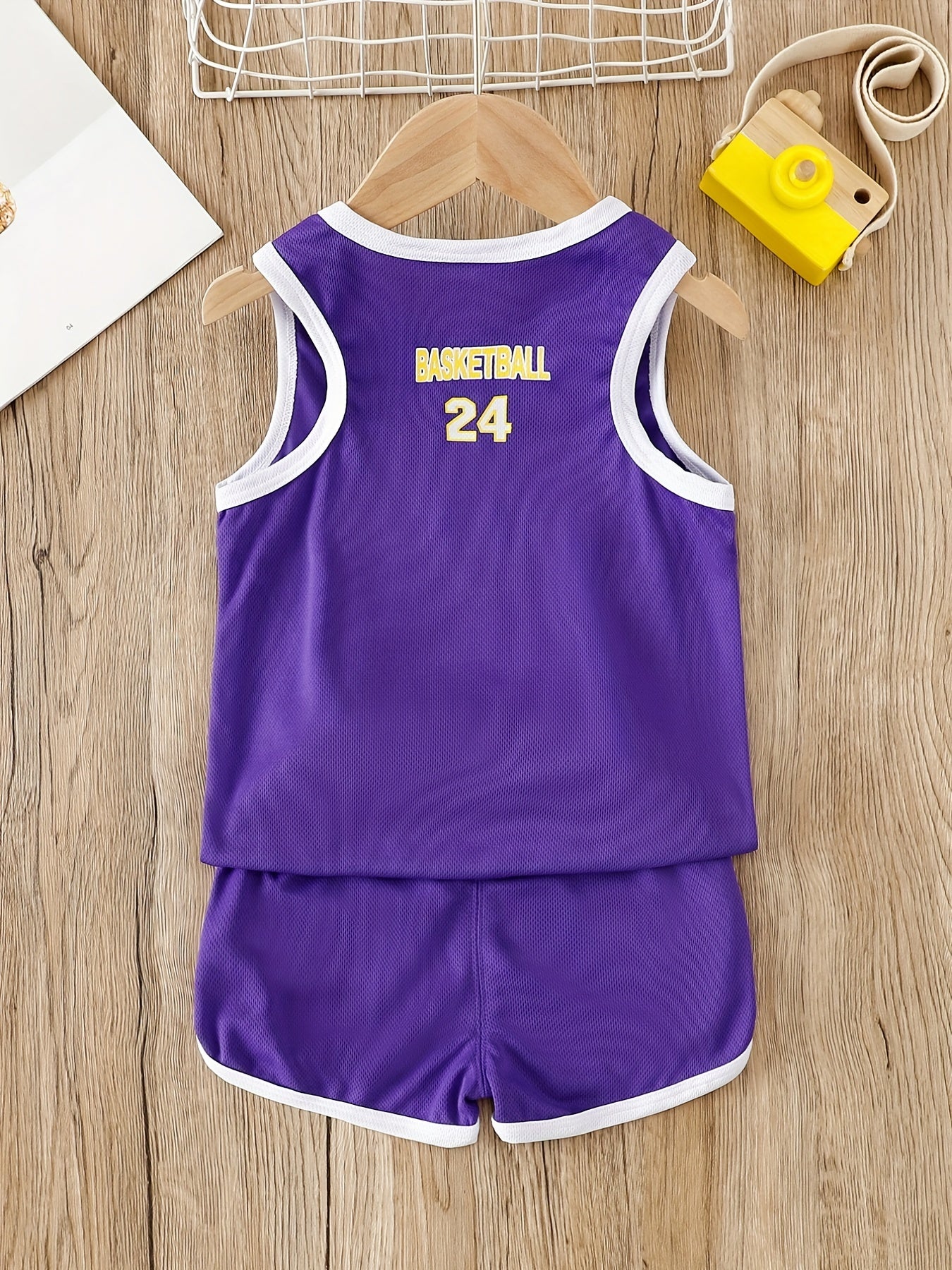 Boy's Basketball Suit No. 24 Tank Top & Shorts Set