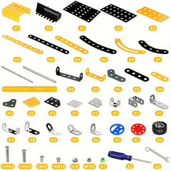 256pc Metal Construction Model Kit Building Blocks DIY Educational