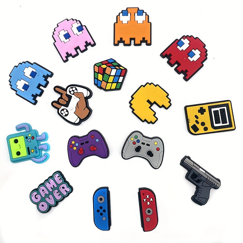 17PCS Cartoon Shoe Decoration Charms For Clog Kids Women Girl Sandals