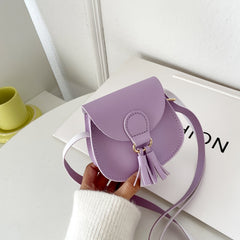 Girls Casual Tassel Shoulder Bag Crossbody Handbag Sweet PU Leather