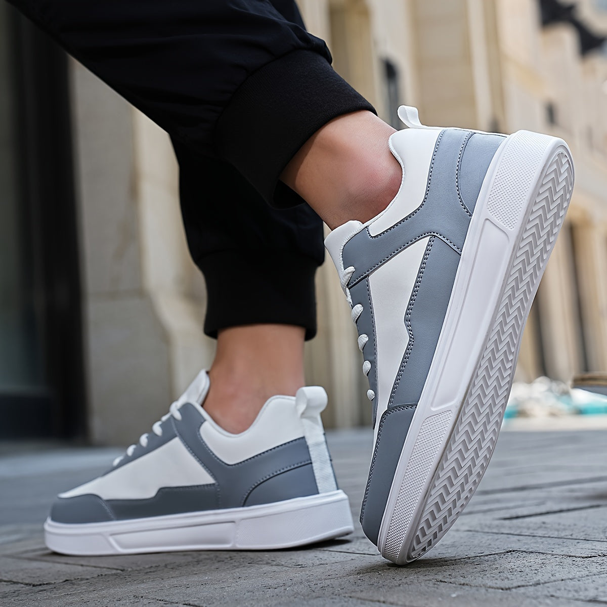 Men's Color Block Skate Shoes Non Slip Street Style Sneakers