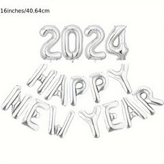 16pcs Happy Year Letter Foil Balloon Christmas Party Decoration