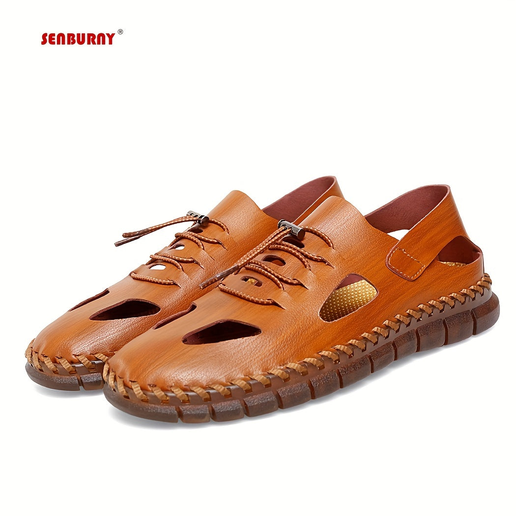 Men's Casual Stitched Sandals with Assorted Colors