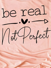Be Real Letter Print Tank Top Casual Scoop Neck Sleeveless Tank Top