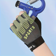 Kids Cycling Gloves Non Slip Half Finger Adjustable Wear Resistant