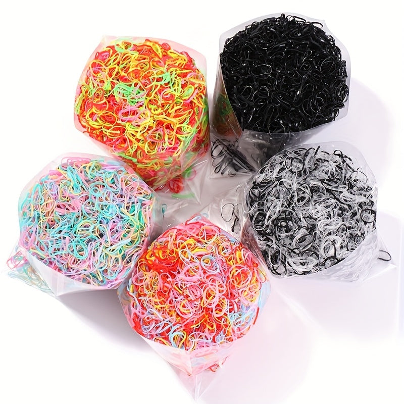 500pcs Colorful Hair Tie Ponytail Holders Scrunchies for Baby Girls