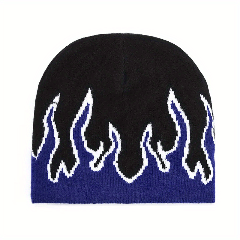 Flame Pattern Knitted Hat for Men and Women
