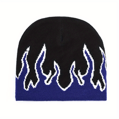 Flame Pattern Knitted Hat for Men and Women