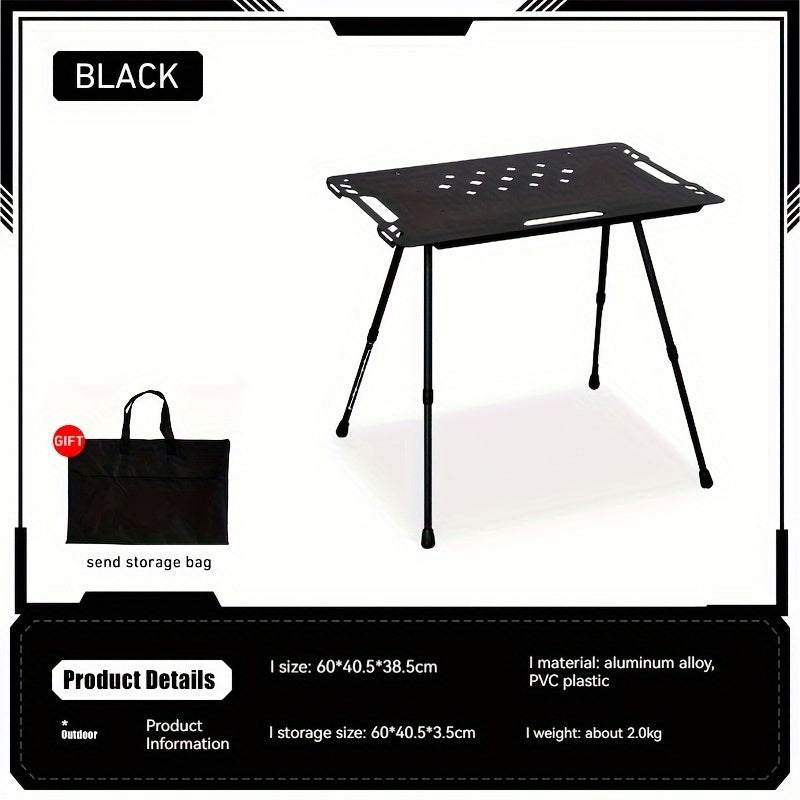 Portable Camping Table with Adjustable Legs