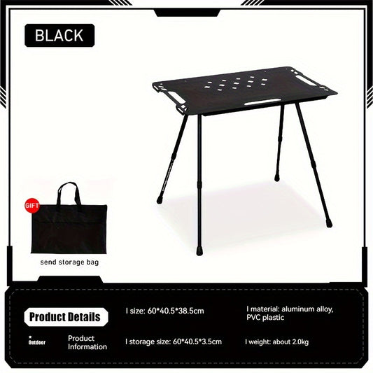 Portable Camping Table with Adjustable Legs