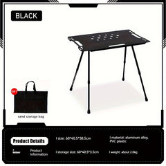 Portable Camping Table with Adjustable Legs