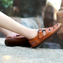 Men's Closed Toe Hook And Loop Sandals Non Slip Beach Shoes