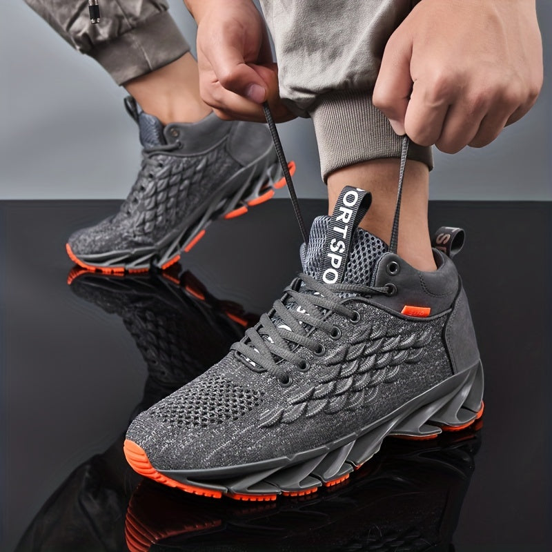 Men's Blade High Top Running Shoes Breathable Non Slip Jogging