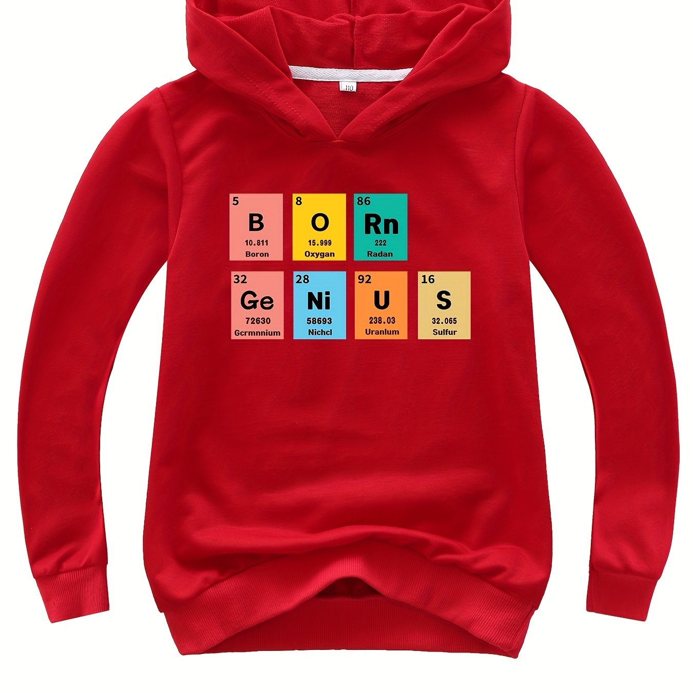 Boys Colorful Elements Hooded Sweatshirt - Size Up
