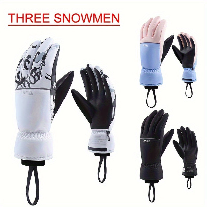 Winter Windproof Waterproof Thicken Gloves Touch Screen Plush Gloves