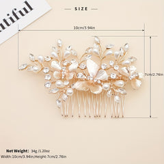 Alloy Hair Comb Faux Pearl Headdress Hair Accessories
