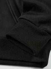 Letter Print Drawstring Hooded Shirt Long Sleeve Pullover Sweatshirt