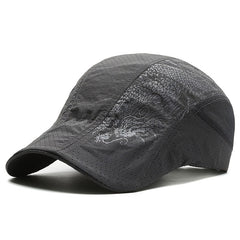 Men's Outdoor Street Sunscreen Cap Thin Mesh Printed Beret