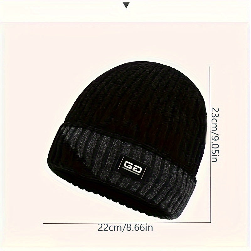 Thick Knitted Beanie Hat for Winter, Coldproof & Warm, Autumn Cap