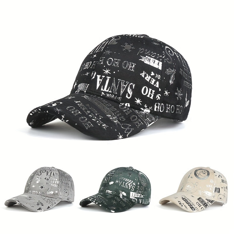 Christmas Velvet Dad Hat Hot Stamping Baseball Cap for Women