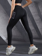 Women's Yoga Leggings with Pocket and Wide Waistband