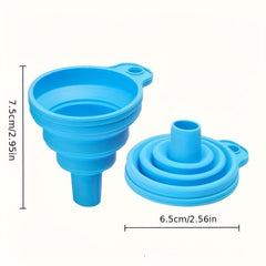 1pc 3pcs Portable Silicone Funnels For Kitchen And Wine Laboratory