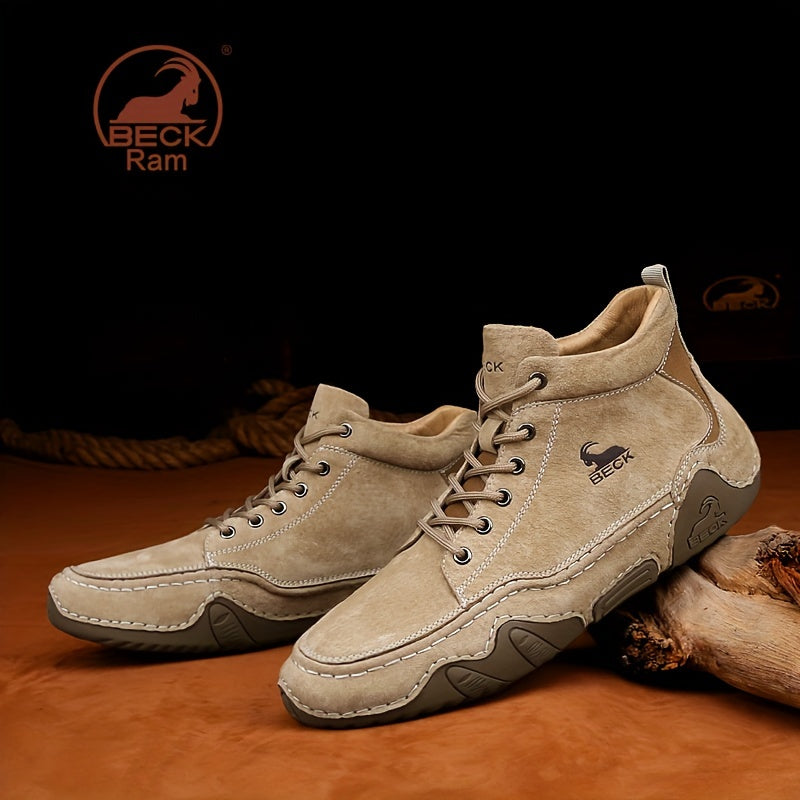 Men's High Top Lace-up Sneakers Comfortable Walking Shoes
