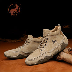 Men's High Top Lace-up Sneakers Comfortable Walking Shoes