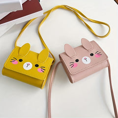 Cartoon Rabbit Flap Crossbody Bag for Teens, Outdoor Activities