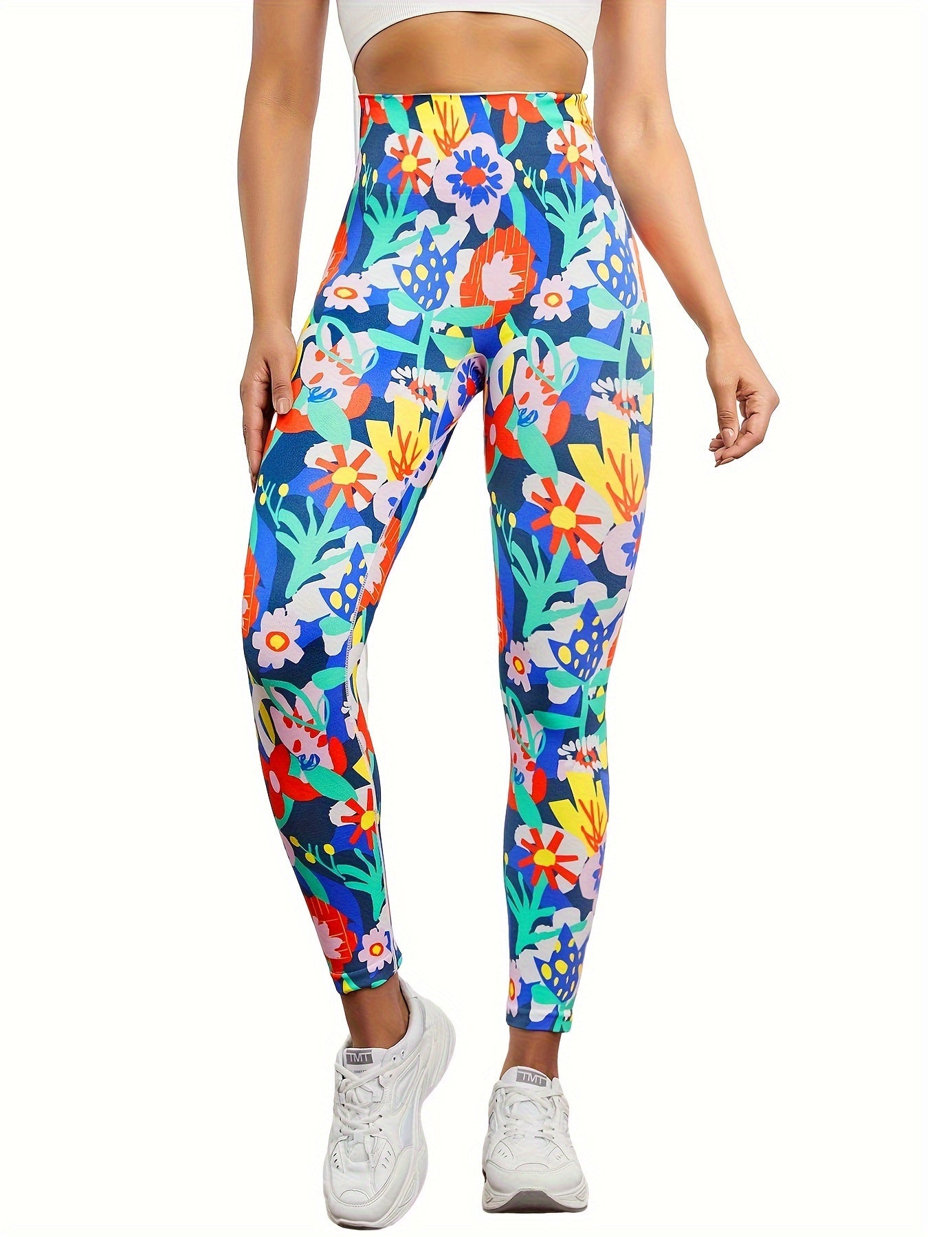 Print High Waist Tummy Control Fitness Pants Quick Dry Yoga Leggings