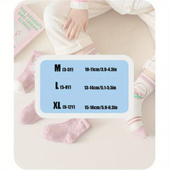 5 Pairs Boy's Pattern Knitted Crew Socks Comfy Casual Soft Socks