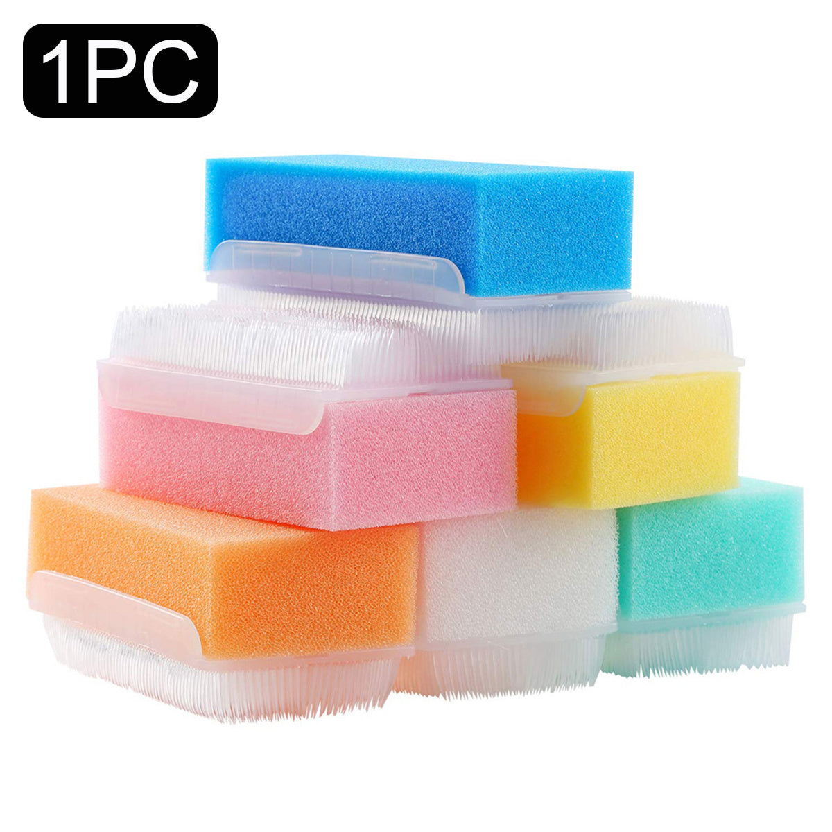 Infant Massage Brush Tactile Set Bath Sponge & Scalp Scrub