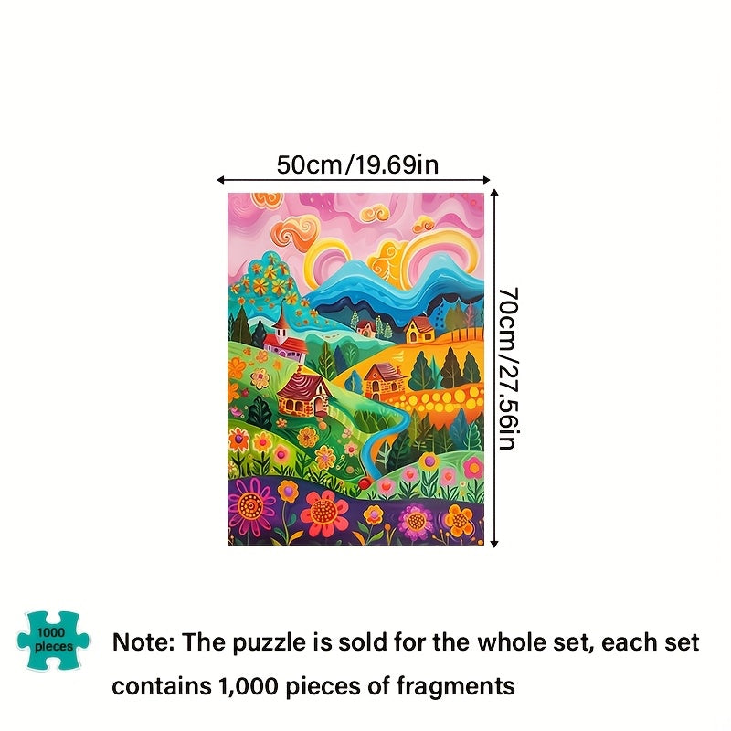 1000pcs Landscape Art Jigsaw Puzzle 70x50cm - Intermediate Challenge