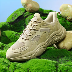 Men's Chunky Lace-Up Sneakers Athletic Shoes Breathable & Wear-Resistant