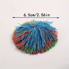 Colorful Rainbow Fuzz Ball Soft Sensory Toy for Kids and Adults