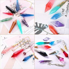 15pcs Resin Pendant Silicone Molds For DIY Jewelry Making