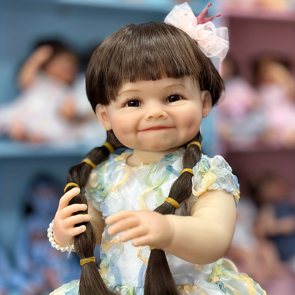 22 Inch Reborn Girl Doll Soft Full Body Vinyl Baby Doll