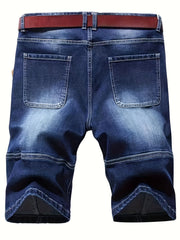 Men's Distressed Denim Shorts Street Style