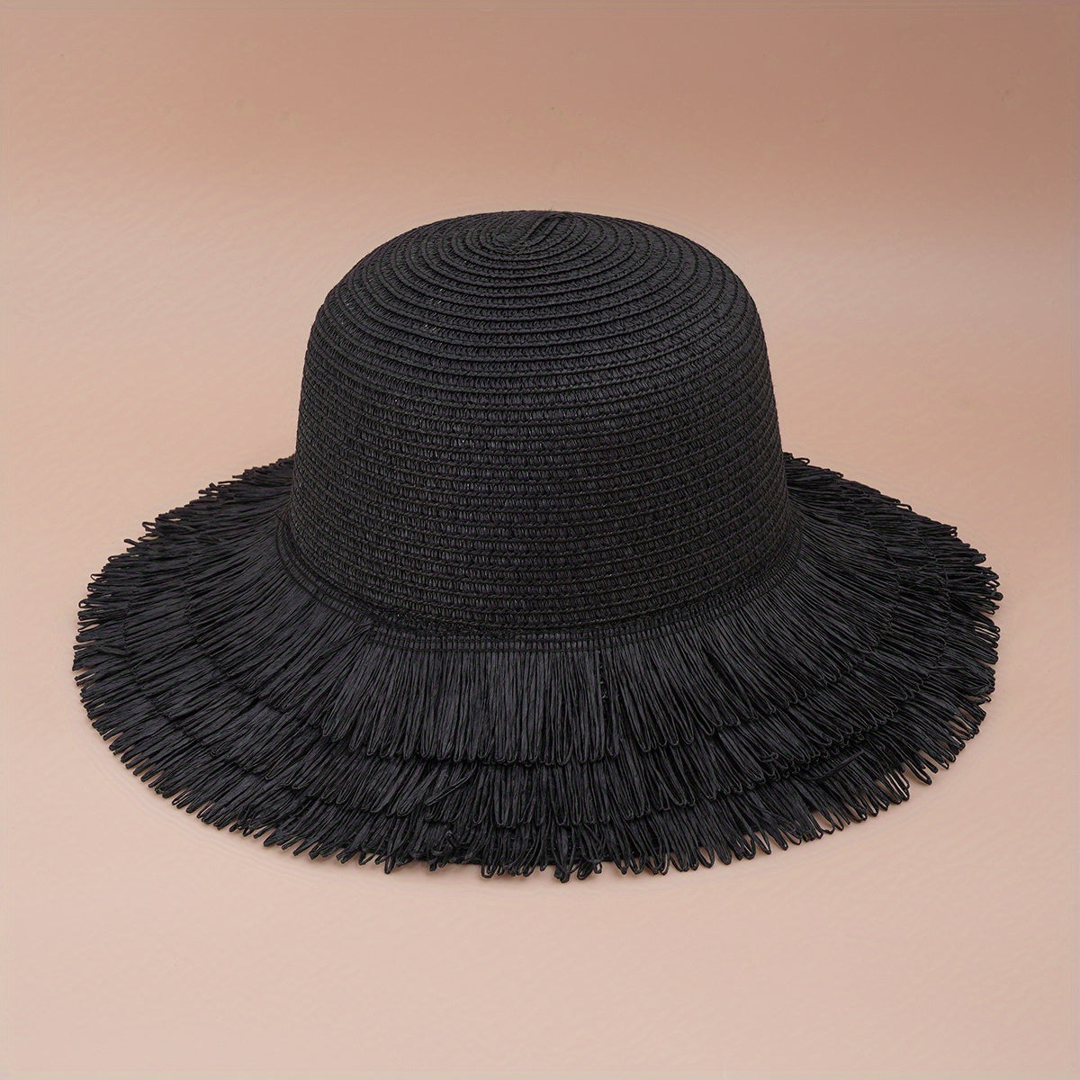 Straw Sun Hat with Tassel French Style