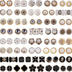 80pcs Women Shirt Brooch Buttons Safty Button Pins Blouse Pins For Crafts