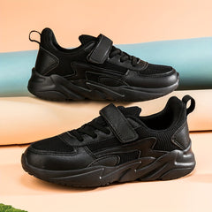 Boys Anti Skid Skate Shoes w/ Hook Loop Fastener & Breathable Mesh