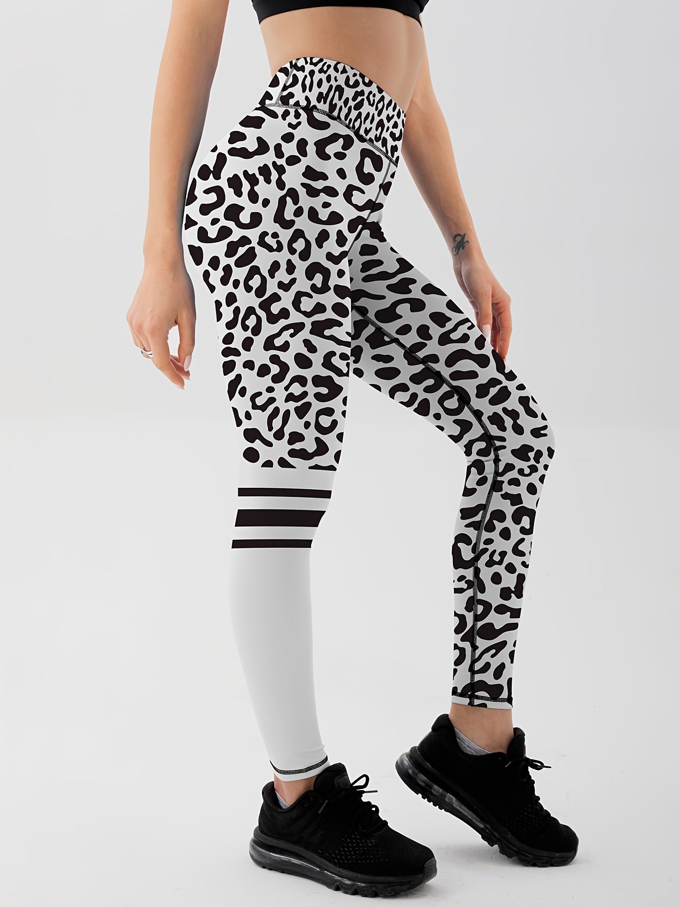 Leopard Print Yoga Leggings High Stretch Breathable Women's Activewear