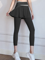2-in-1 High Waist Tummy Control Leggings Womens Activewear