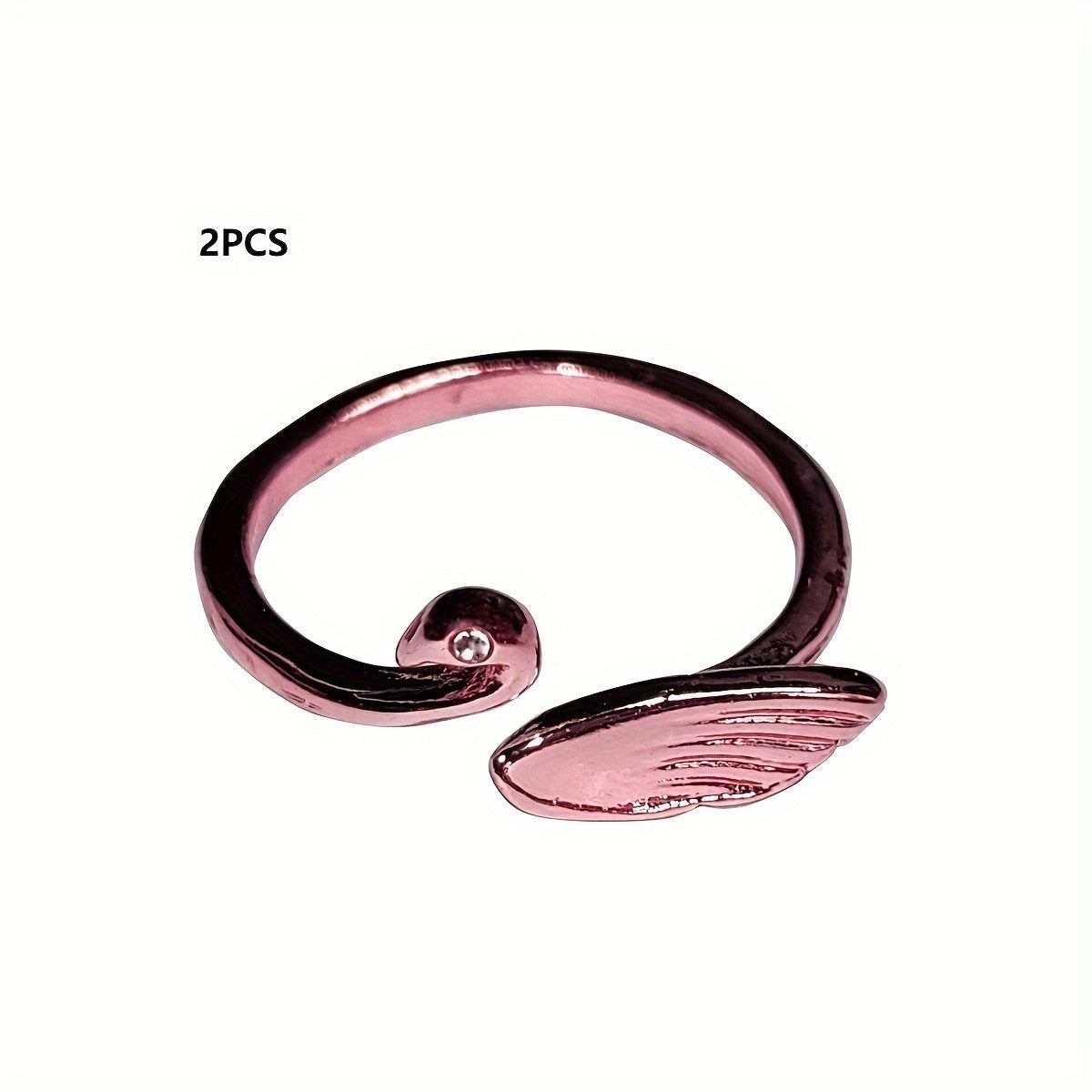 2pcs Adjustable Open Crochet Ring for Finger Knitting Tools