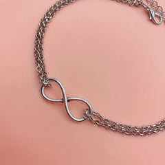 Double Layer Anklet Style Bracelet For Women & Girls